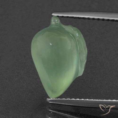 6.51ct Naturale Verde giallastro Prehnite, Taglio a fantasia, Traslucido