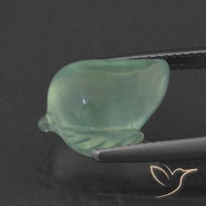 Prehnite Menta verde naturale da 7.37 ct, Taglio a fantasia, Traslucido