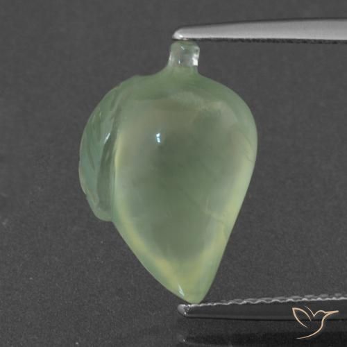 6.75ct Naturale Verde medio Prehnite, Taglio a fantasia, Traslucido