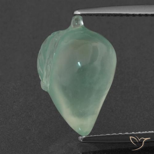 8.43ct Naturale Verde Menta Chiaro Prehnite, Taglio a fantasia, Traslucido