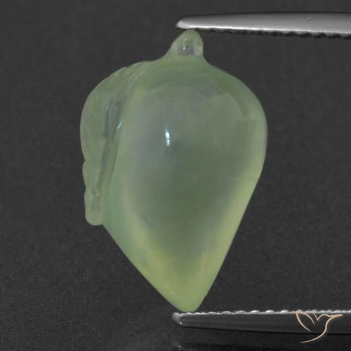 8.69ct Naturale Giallo verde Prehnite, Taglio a fantasia, Traslucido