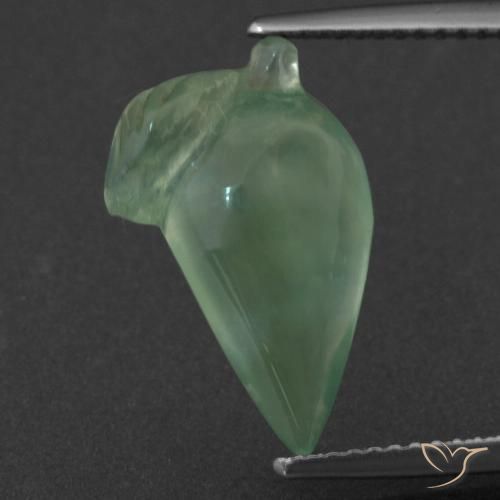 6.37ct Naturale Verde chiaro Prehnite, Taglio a fantasia, Traslucido
