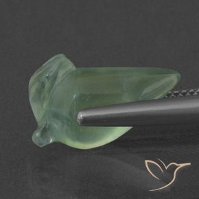 Prehnite Verde chiaro naturale da 6.37 ct, Taglio a fantasia, Traslucido
