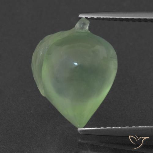 8.56ct Naturale Giallo verde Prehnite, Taglio a fantasia, Traslucido