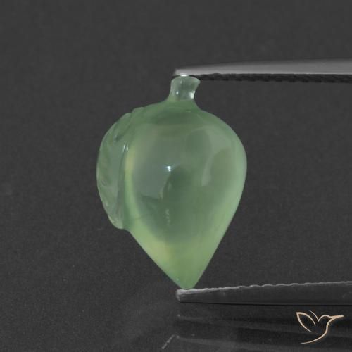 5.14ct Naturale Verde giallastro Prehnite, Taglio a fantasia, Traslucido