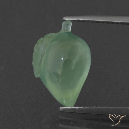 6.25ct Naturale Verde chiaro Prehnite, Taglio a fantasia, Traslucido