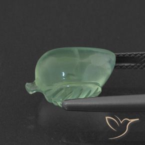Prehnite Verde Menta Chiaro naturale da 6.16 ct, Taglio a fantasia, Traslucido