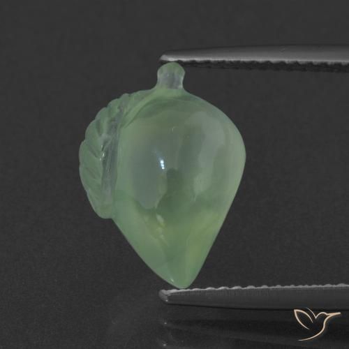 6.44ct Naturale Verde Pino Chiaro Prehnite, Taglio a fantasia, Traslucido