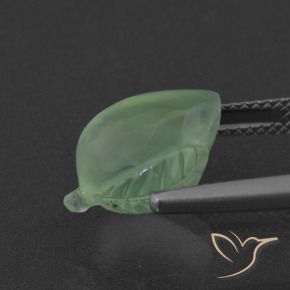 Prehnite Verde Pino Chiaro naturale da 6.44 ct, Taglio a fantasia, Traslucido