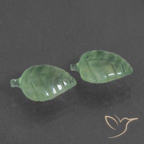 Gemme di Prehnite Verde terroso pallido naturale da 8.81 ct, Taglio a fantasia, Traslucido
