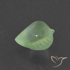 Prehnite Verde Pera Pallido naturale da 5.26 ct, Taglio a fantasia, Traslucido