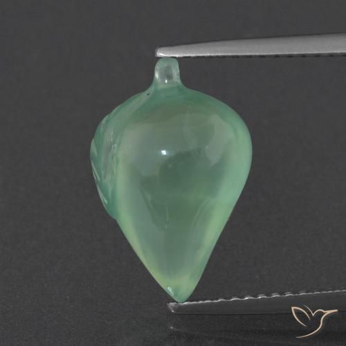 6.28ct Naturale Verde chiaro Prehnite, Taglio a fantasia, Traslucido