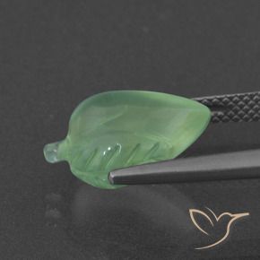 Prehnite Verde giallastro naturale da 5.59 ct, Taglio a fantasia, Traslucido