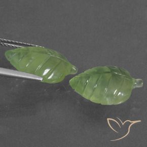 Gemme di Prehnite Verde giallastro naturale da 11.80 ct, Taglio a fantasia, Traslucido