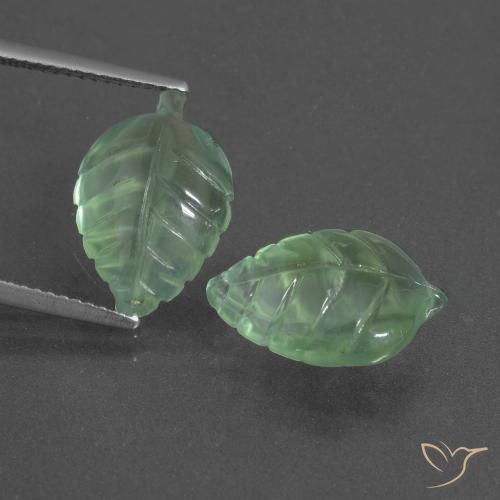 9.91ctw Naturale Verde caldo Prehnite, Taglio a fantasia, Traslucido
