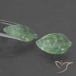 Gemme di Prehnite Verde caldo naturale da 9.91 ct, Taglio a fantasia, Traslucido