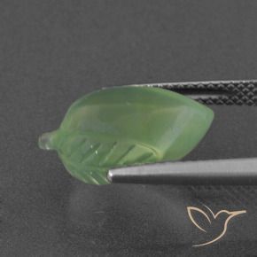 Prehnite Verde medio naturale da 7.00 ct, Taglio a fantasia, Traslucido