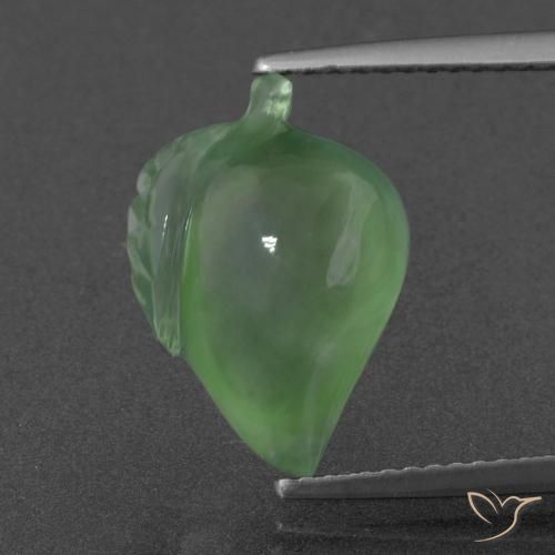 6.40ct Naturale Verde medio Prehnite, Taglio a fantasia, Traslucido