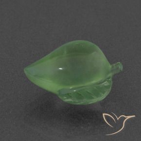 Prehnite Verde medio naturale da 6.40 ct, Taglio a fantasia, Traslucido