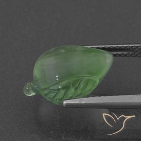 Prehnite Verde medio naturale da 6.40 ct, Taglio a fantasia, Traslucido
