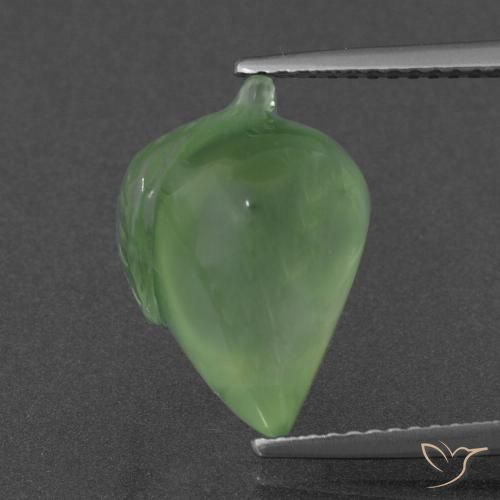 8.08ct Naturale Verde giallastro Prehnite, Taglio a fantasia, Traslucido
