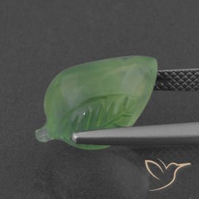 Prehnite Verde giallastro naturale da 8.08 ct, Taglio a fantasia, Traslucido