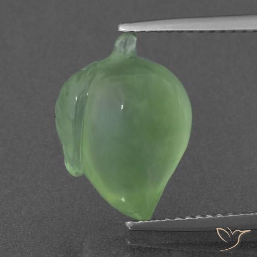 8.31ct Naturale Pera Verde Prehnite, Taglio a fantasia, Traslucido