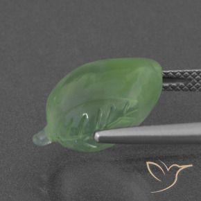 Prehnite Pera Verde naturale da 8.31 ct, Taglio a fantasia, Traslucido