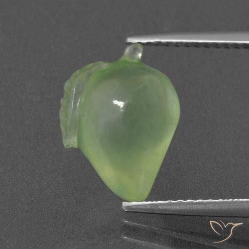 5.90ct Naturale Giallo verde Prehnite, Taglio a fantasia, Traslucido