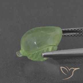 Prehnite Giallo verde naturale da 5.90 ct, Taglio a fantasia, Traslucido