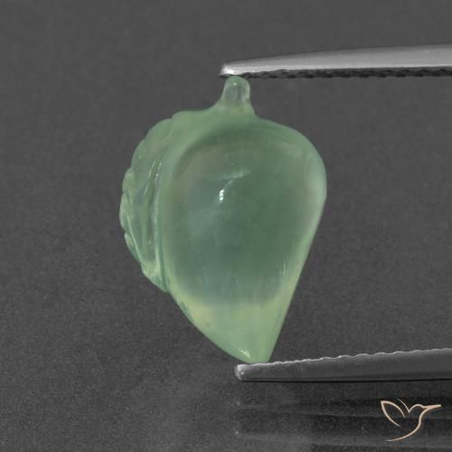 5.57ct Naturale Verde Pino Chiaro Prehnite, Taglio a fantasia, Traslucido