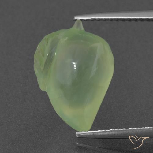 7.98ct Naturale Verde lime chiaro Prehnite, Taglio a fantasia, Traslucido