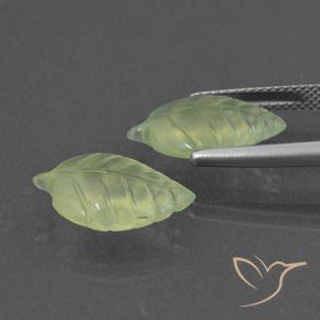 Gemme di Prehnite Verde lime naturale da 9.60 ct, Taglio a fantasia, Traslucido