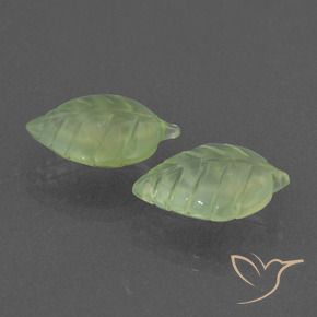 Gemme di Prehnite Verde medio naturale da 10.55 ct, Taglio a fantasia, Traslucido