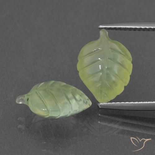 8.52ctw Naturale Verde lime Prehnite, Taglio a fantasia, Traslucido