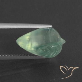 Prehnite Verde chiaro naturale da 7.30 ct, Taglio a fantasia, Traslucido
