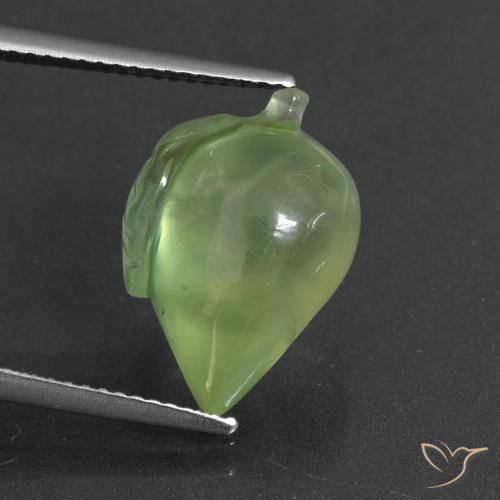 10.14ct Naturale Verde medio Prehnite, Taglio a fantasia, Traslucido