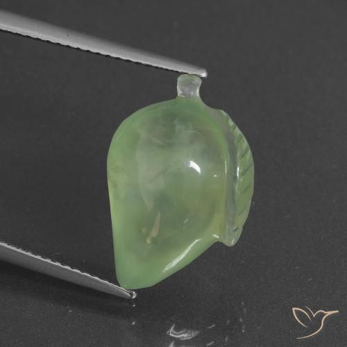 11.82ct Naturale Giallo verde Prehnite, Taglio a fantasia, Traslucido