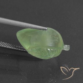 Prehnite Giallo verde naturale da 11.82 ct, Taglio a fantasia, Traslucido