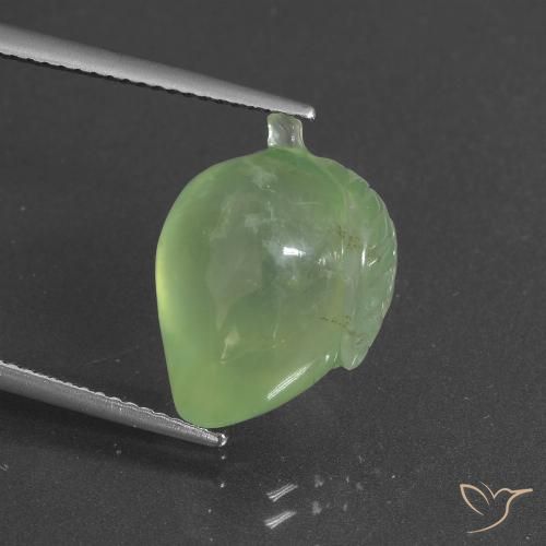 12.14ct Naturale Verde lime chiaro Prehnite, Taglio a fantasia, Traslucido