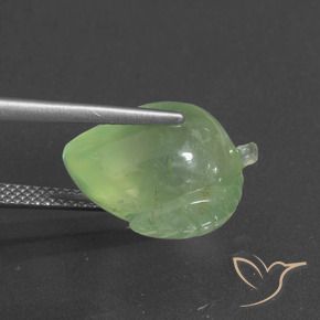 Prehnite Verde lime chiaro naturale da 12.14 ct, Taglio a fantasia, Traslucido