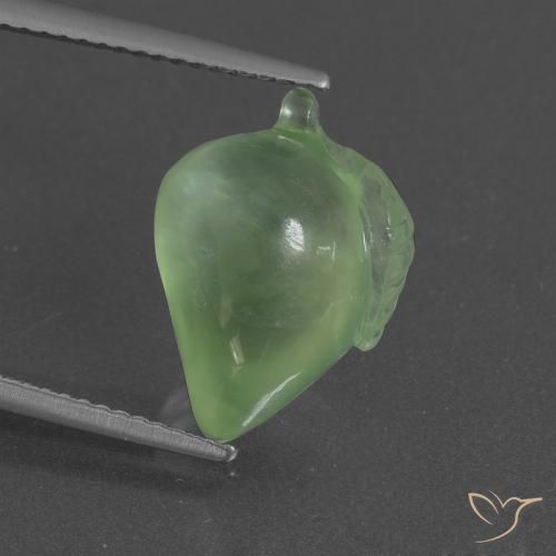 8.27ct Naturale Verde medio Prehnite, Taglio a fantasia, Traslucido