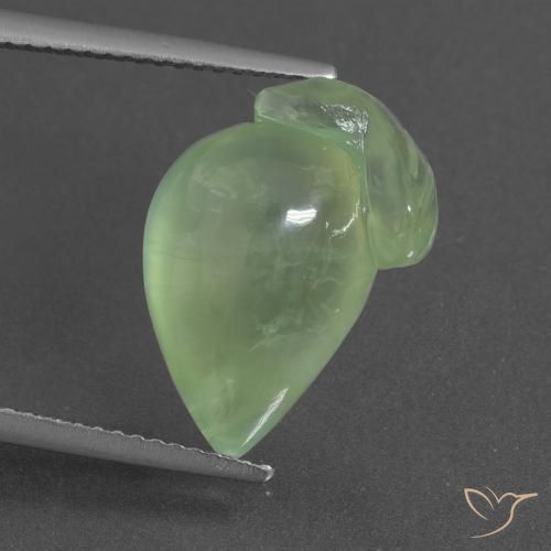10.20ct Naturale Verde medio Prehnite, Taglio a fantasia, Traslucido