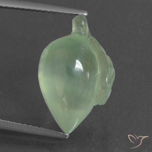 10.77ct Naturale Giallo chiaro Verde Prehnite, Taglio a fantasia, Traslucido