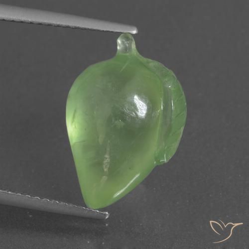 8.87ct Naturale Verde giallastro Prehnite, Taglio a fantasia, Traslucido
