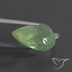 Prehnite Verde medio naturale da 8.30 ct, Taglio a fantasia, Traslucido