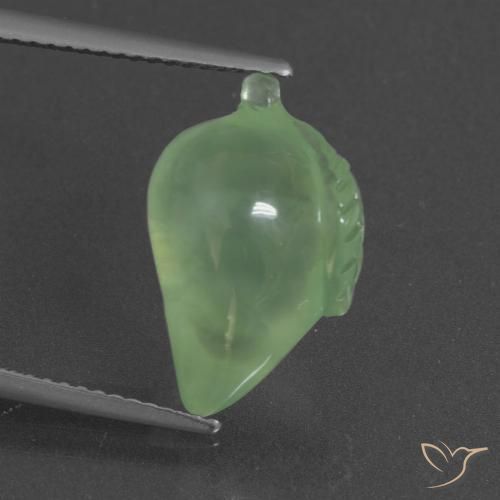 8.55ct Naturale Pera Verde Prehnite, Taglio a fantasia, Traslucido