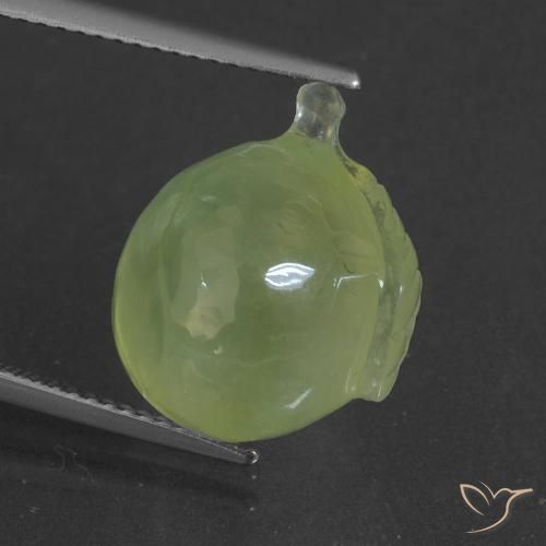 15.46ct Naturale Verde giallastro Prehnite, Taglio a fantasia, Traslucido