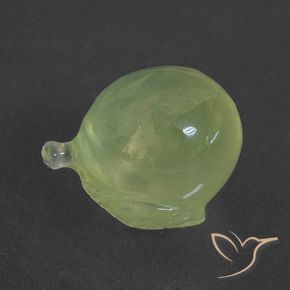 Prehnite Verde giallastro naturale da 15.46 ct, Taglio a fantasia, Traslucido