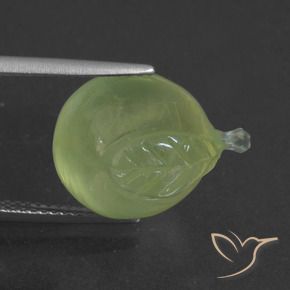 Prehnite Verde giallastro naturale da 15.46 ct, Taglio a fantasia, Traslucido